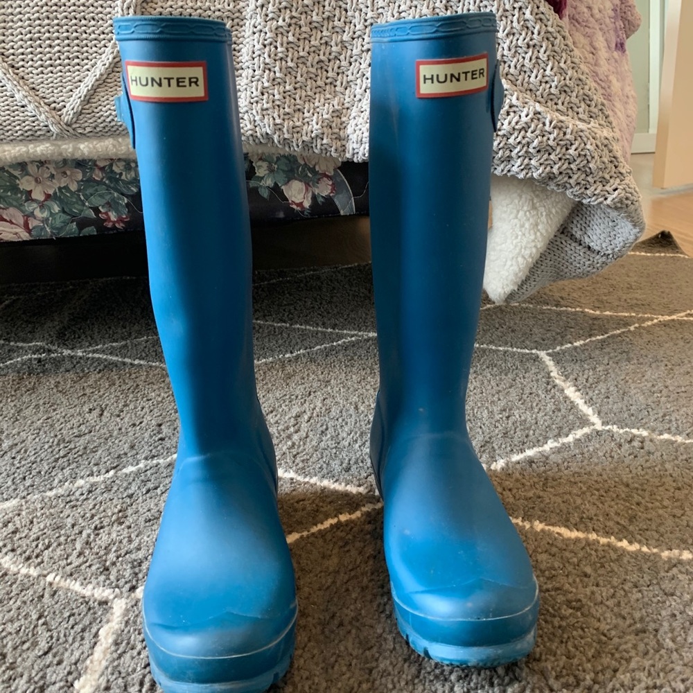 Blue Hunter boots